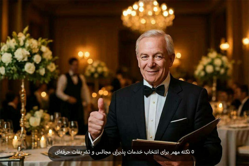 5 نکته مهم برای انتخاب خدمات پذیرایی مجالس و تشریفات حرفه‌ای